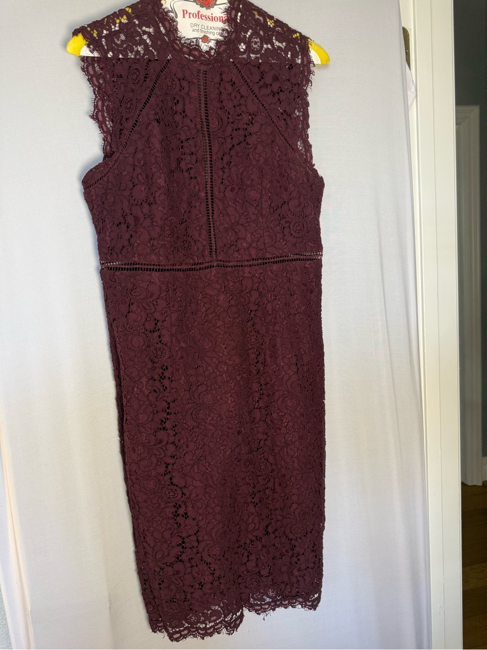 Bardot Burgundy Lace Midi Dress